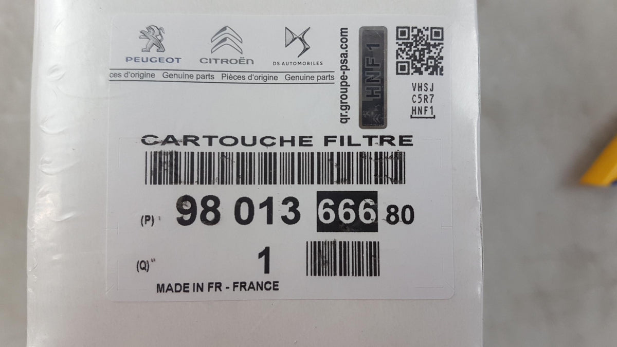 Original CITROEN C3 C4 PEUGEOT 2008 3008 Kraftstofffilter 1.6 2.0 HDi 9801366680