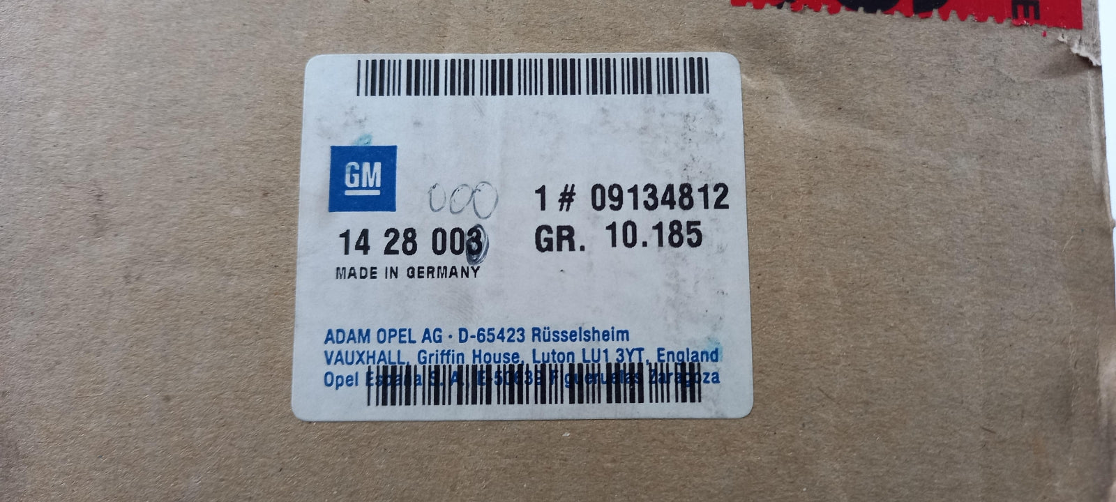 Original OE OPEL Außenspiegelglas 9134812