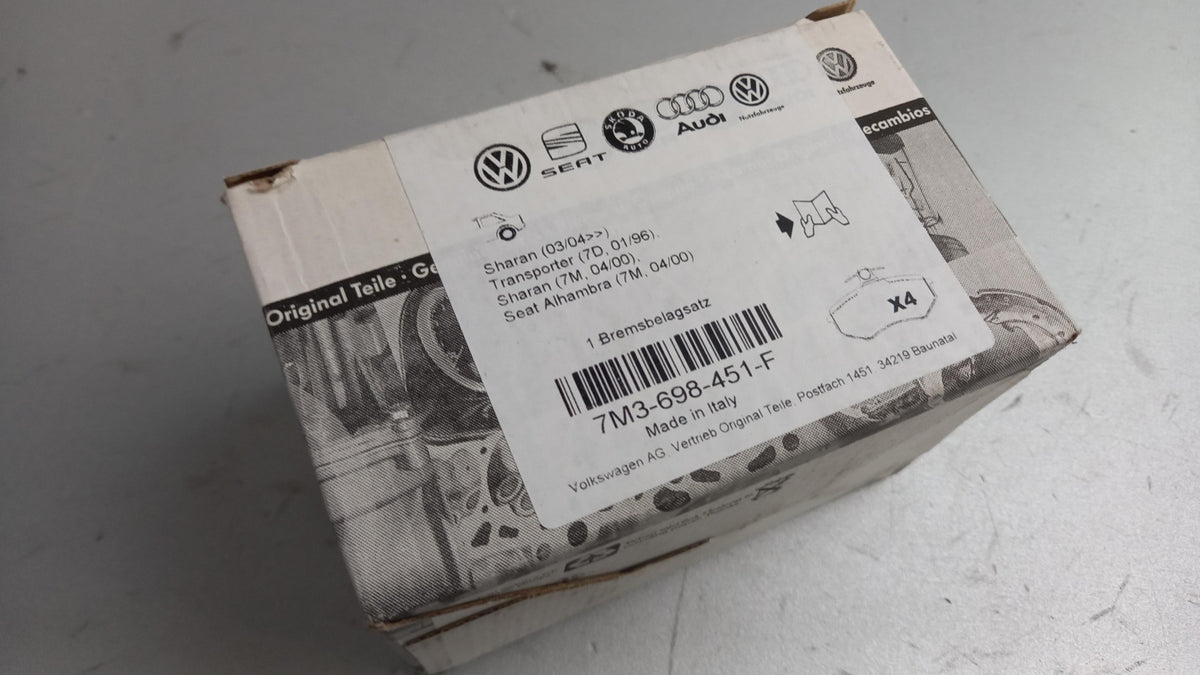 Original VW Sharan Transporter SEAT Alhambra Bremsbeläge hinten 7M3698451F