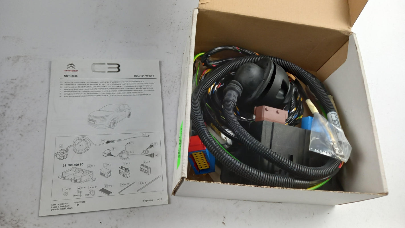 Original CITROEN C3 Anhängerkupplung Elektrosatz 13 Pin 1617408980