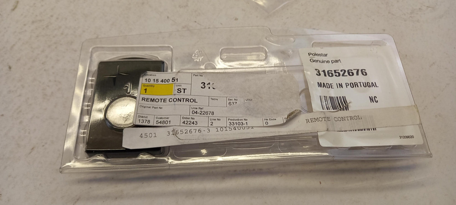 Original VOLVO Polestar 2 Funkfernbedienung 434 MHz 31652676