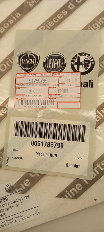 Original OE FIAT Sitzheizung 51785799