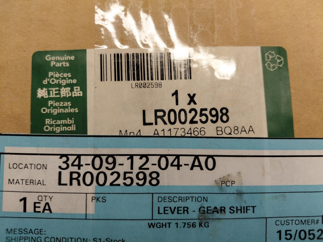 Original OE LAND ROVER Schalthebel LR002598