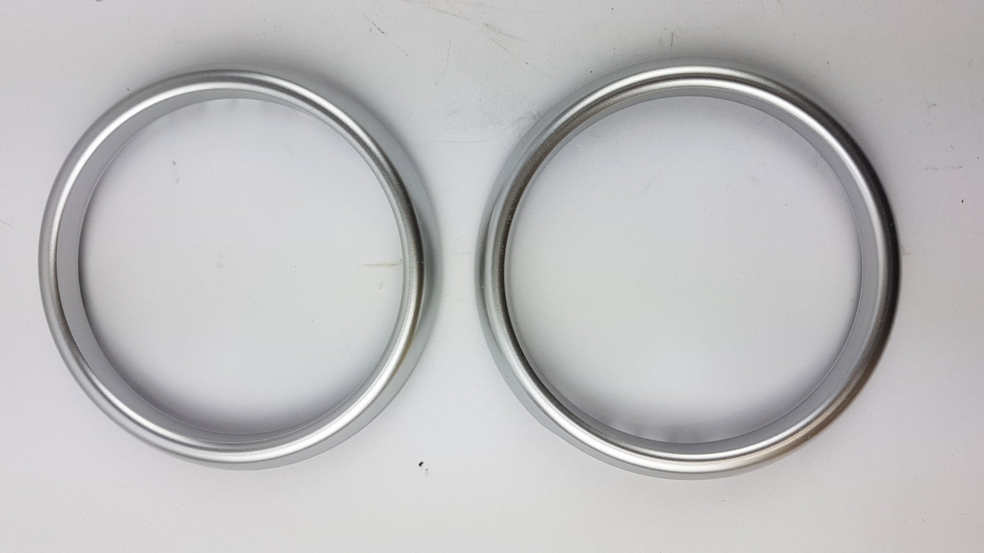 Original FIAT 124 Spider Zierblenden für Getränkehalter 2st. silber 71807616