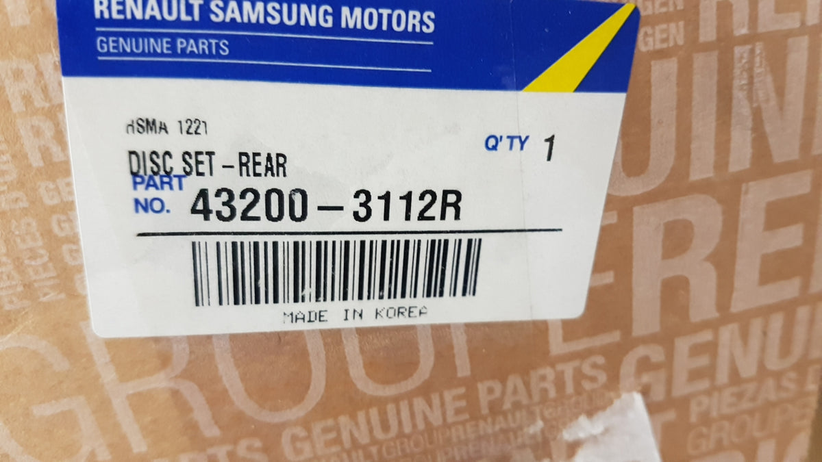 Original RENAULT Koleos I Bremsscheibensatz (2 stück) hinten 432003112R