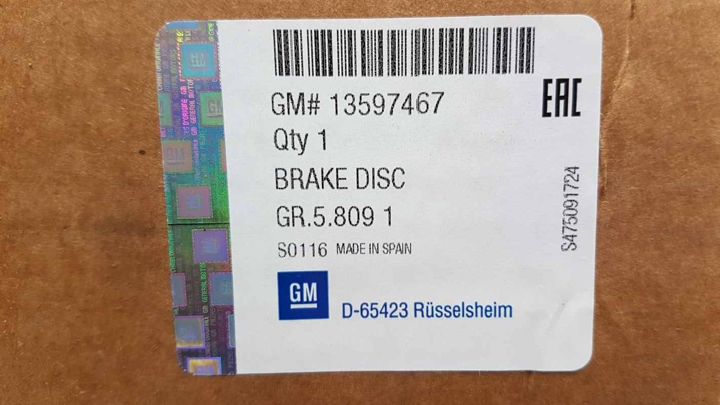 Original OPEL Astra-K Bremsscheibe (1 stück) 300mm vorne 13597467