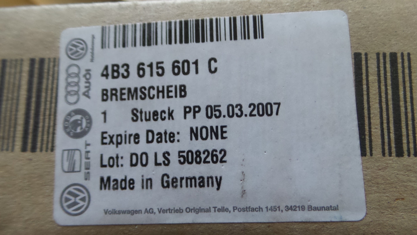 Original AUDI RS6 '03-'05 Bremsscheibe (1 stück) 335X22 hinten links 4B3615601C