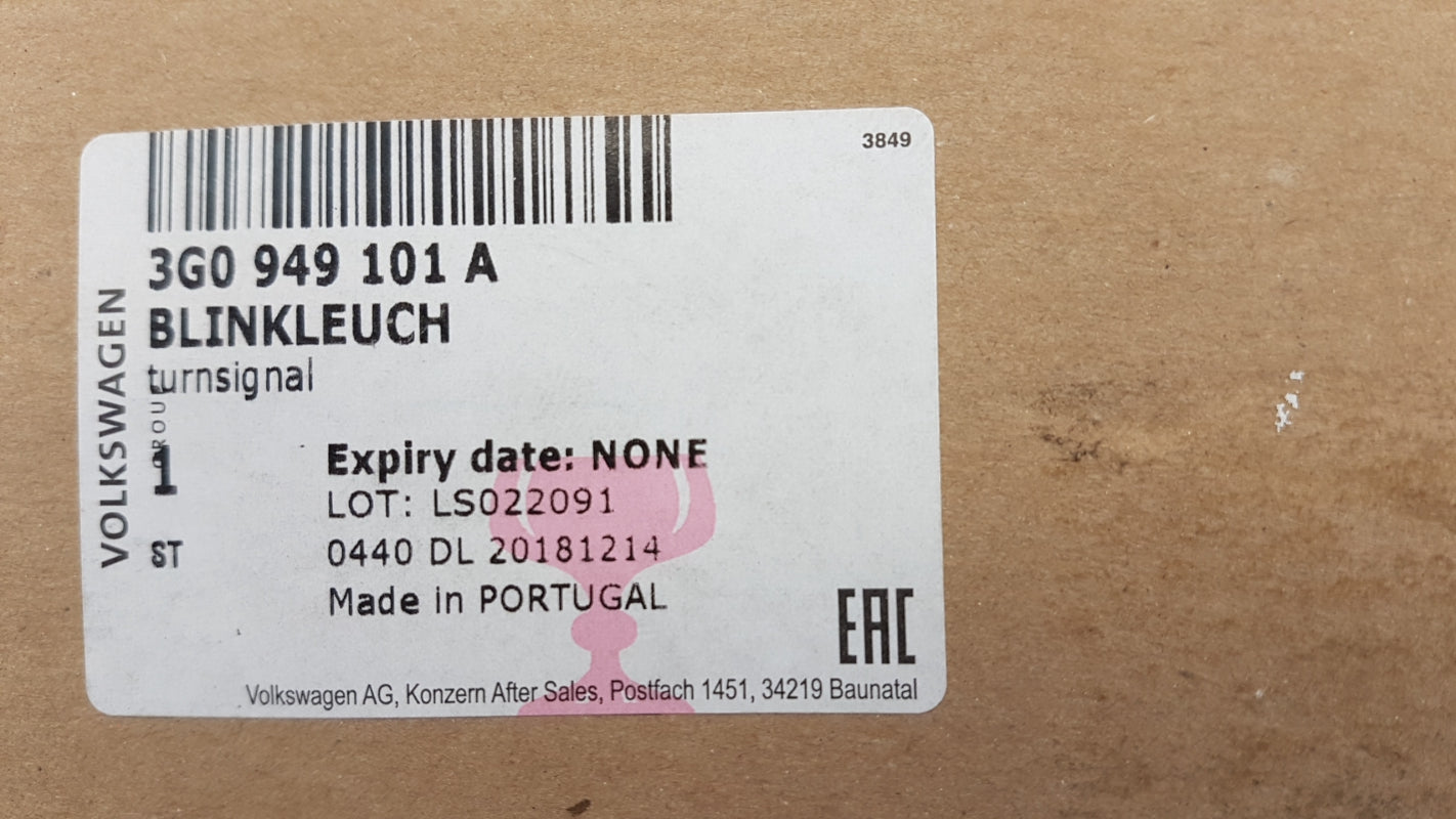 Original OE Volkswagen Blinkleuchte 3G0949101A