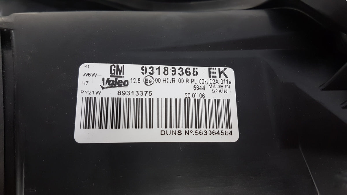 Original OPEL Corsa D S07 '06-'14 Scheinwerfer Links Halogen 93189365