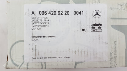 Original MERCEDES-BENZ W203 C203 C209 R171 Bremsbeläge vorne A006420622041