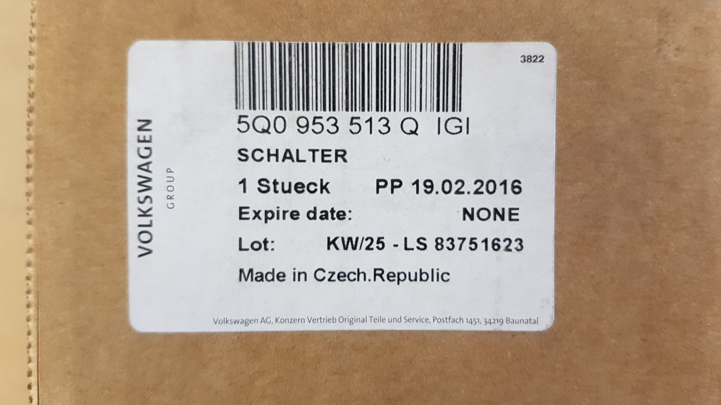 Original OE Volkswagen Lenkstockschalter 5Q0953513QIGI