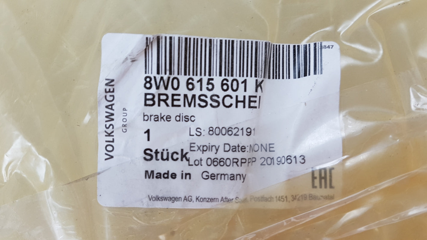 Original AUDI A4 A5 A6 A7 A8 Q5 Q7 Bremsscheibe (1 Stück) hinten 8W0615601K