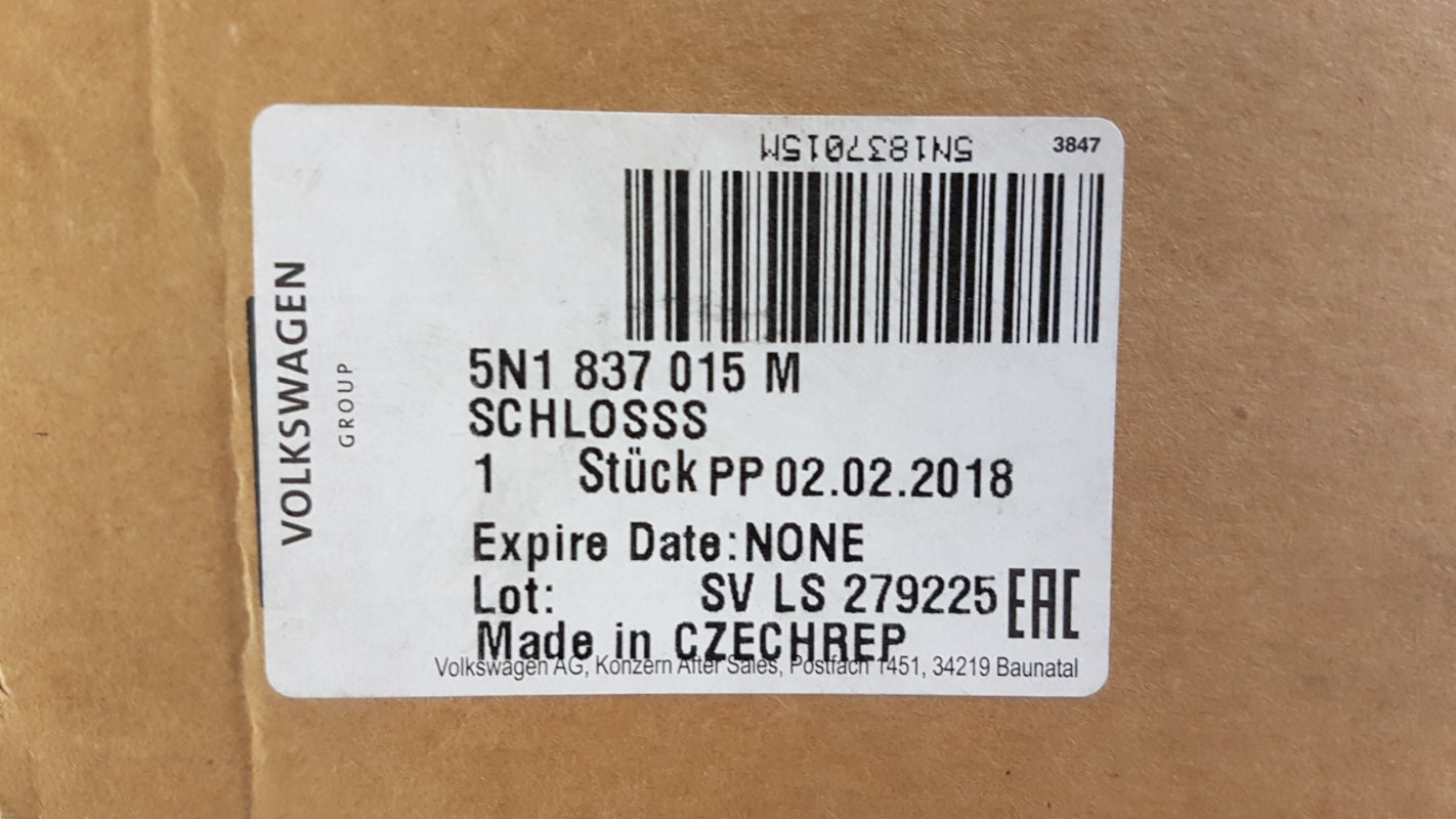 Original OE Volkswagen Türschloss 5N1837015M