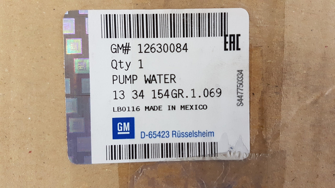 Original OPEL Astra-J Antara Insignia-A CHEVROLET Captiva Wasserpumpe 12630084