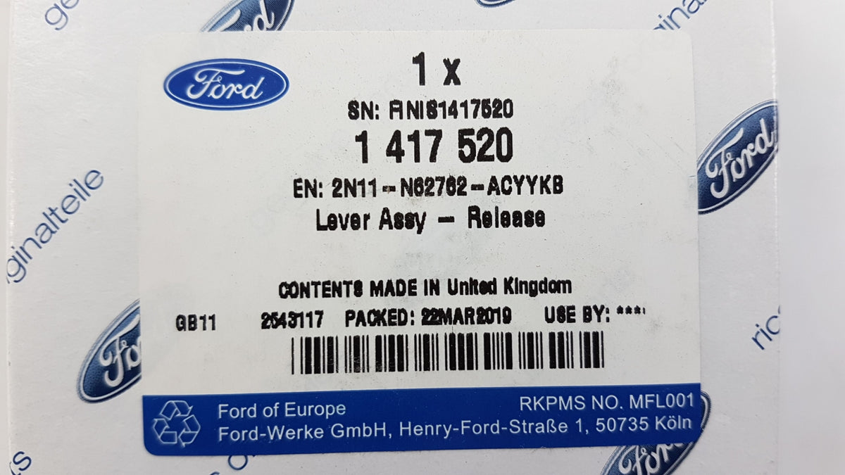 Original OE FORD Sitzentriegelung Griff 1417520