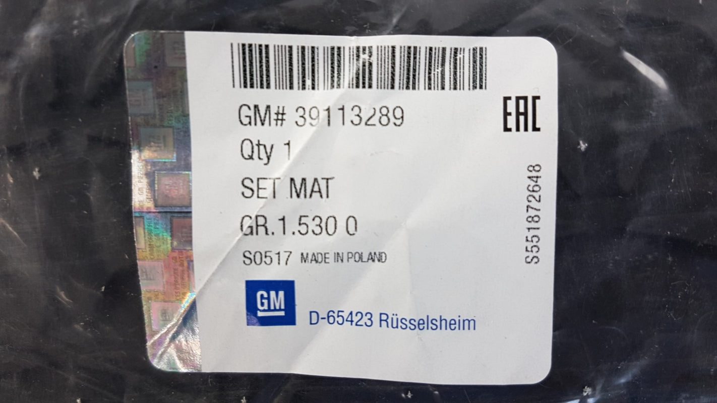 Original OPEL Insignia-B Gummi Fußmattensatz (4 Stück) Schwarz 39113289