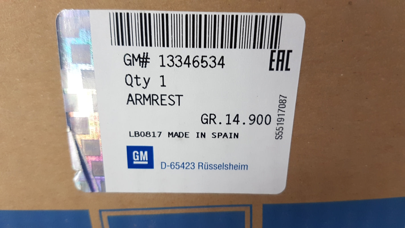 Original OPEL Meriva-B Mittelkonsolen Armlehne schwarz 13346534