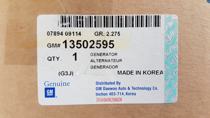 Original CHEVROLET Sonic L4 1.8L Cruze J300 Lichtmaschine 13502595