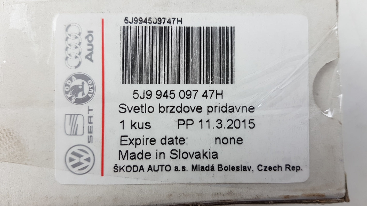 Original OE Volkswagen Zusatzbremsleuchte 5J994509747H