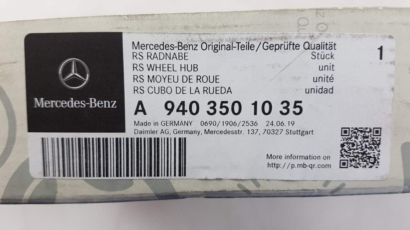 Original MERCEDES-BENZ Actros Atego Axor Radnabe Rep.satz hinten A9403501035