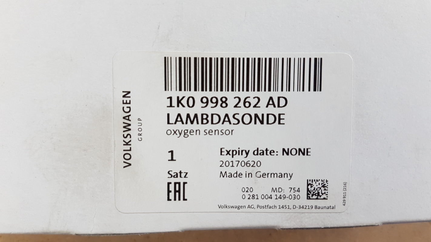 Original OE Volkswagen Lambdasonde 1K0998262AD