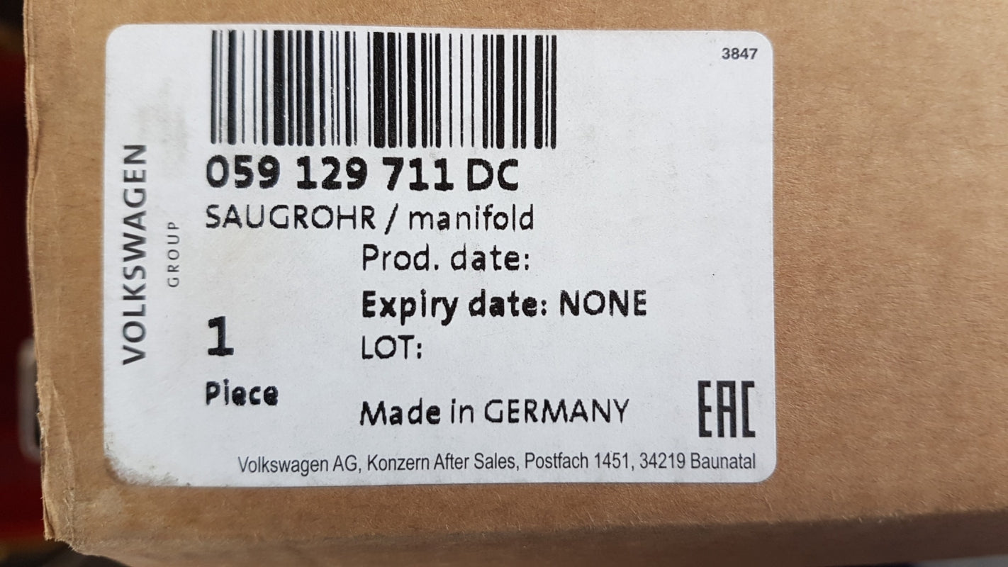 Original VW Phaeton Ansaugkrümmer Saugrohr inkl. Stellmotor Links 059129711DC