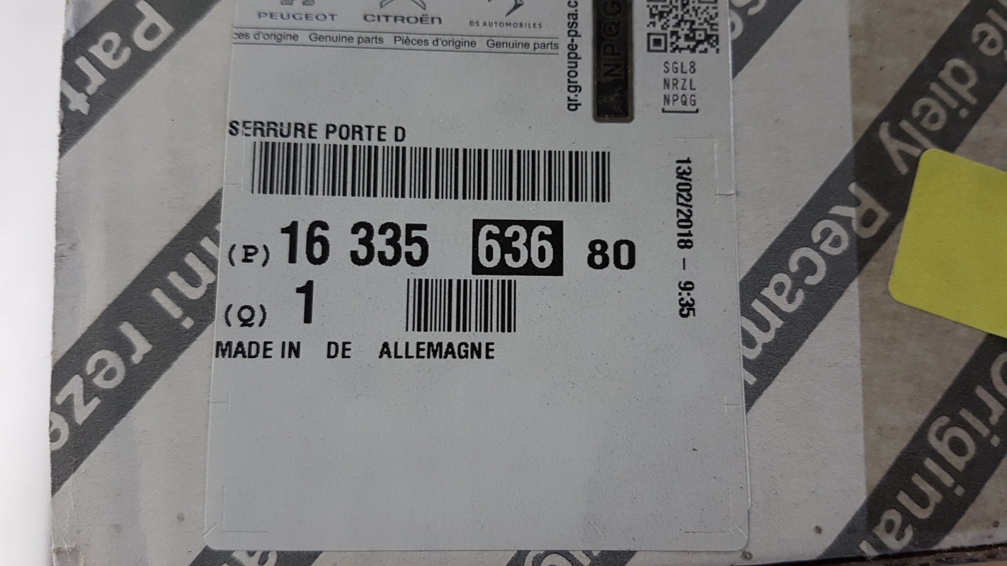 Original OE Peugeot Türschloss 1633563680