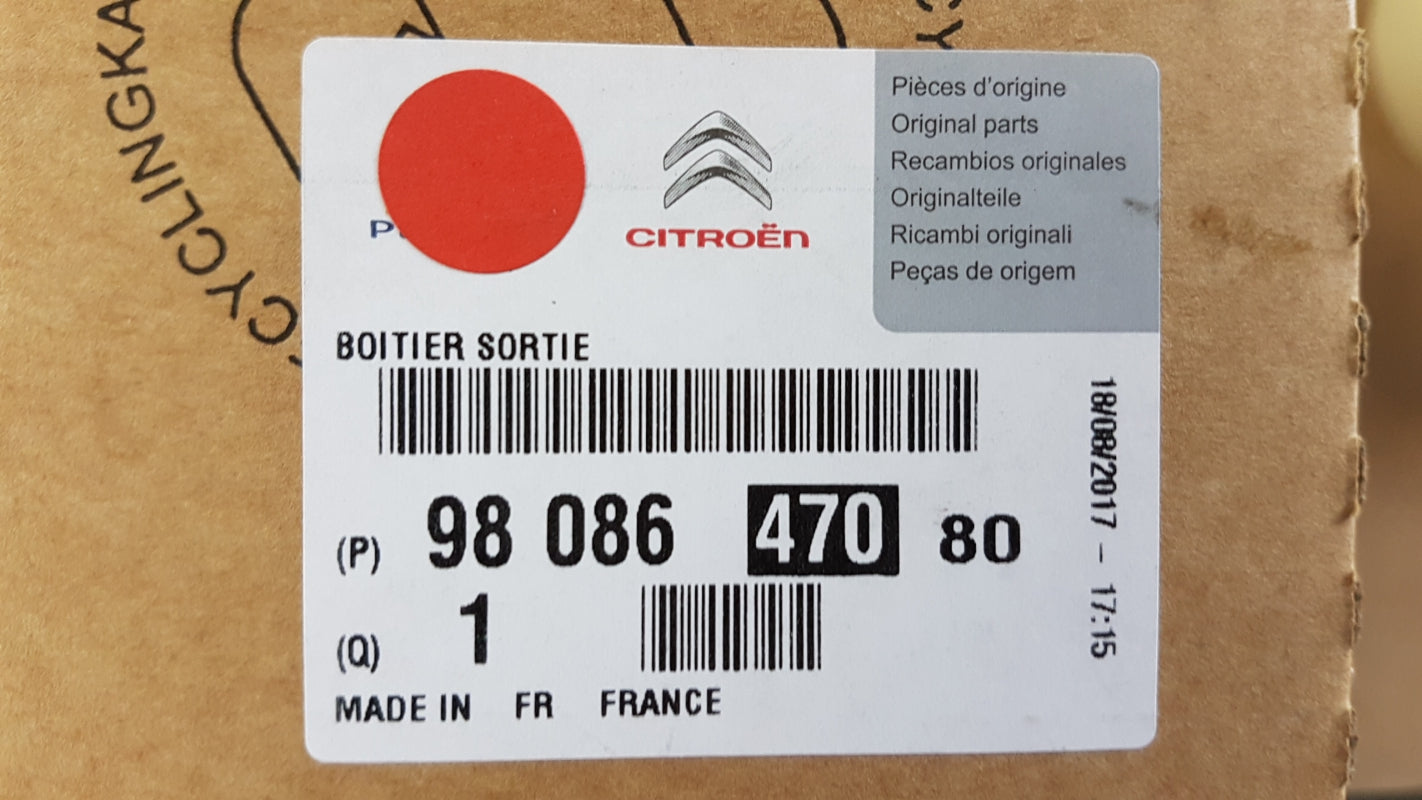 Original CITROEN C4 2008-2016 Thermostatgehäuse + Sensor 1.6 VTI/THP 9808647080