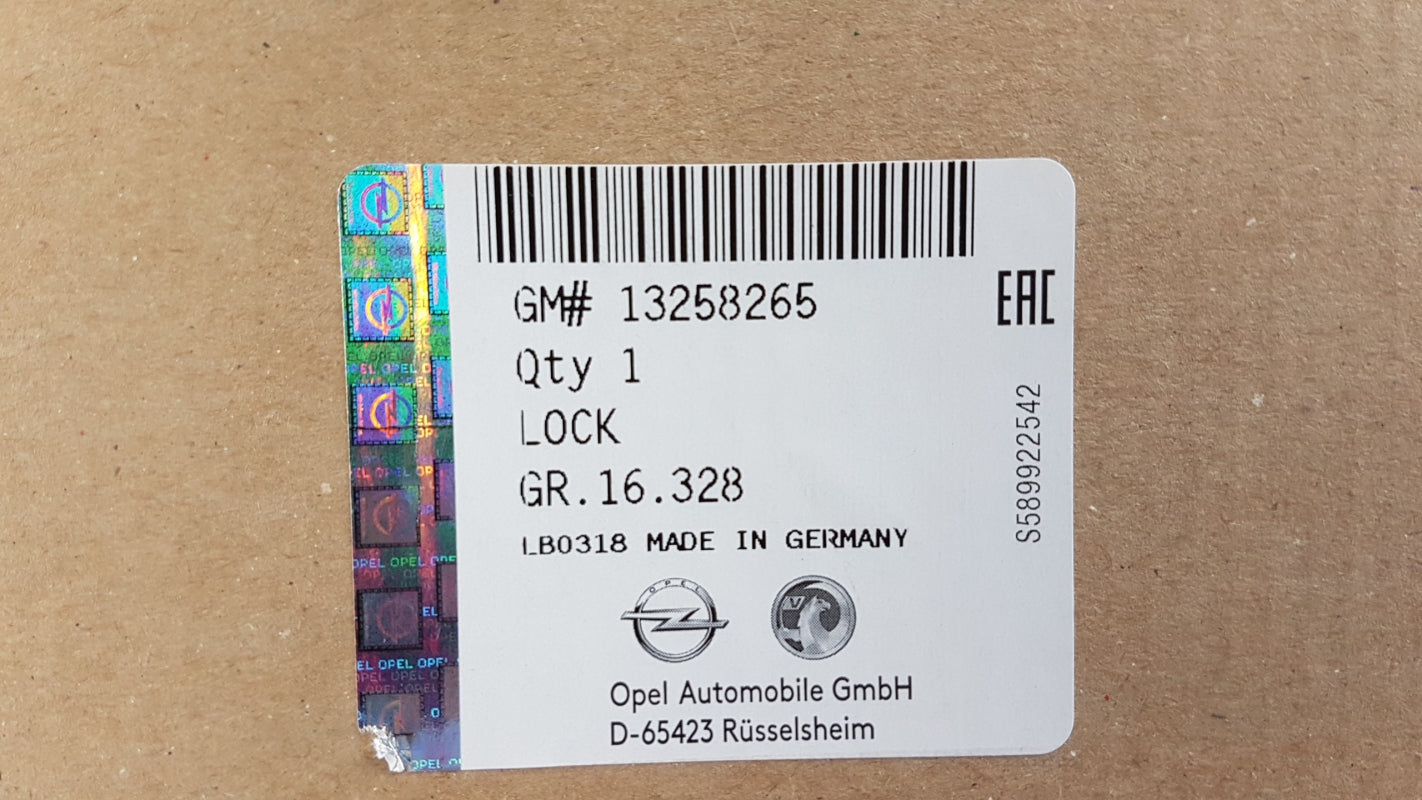 Original OPEL Corsa-D Türschloss Links 13258265