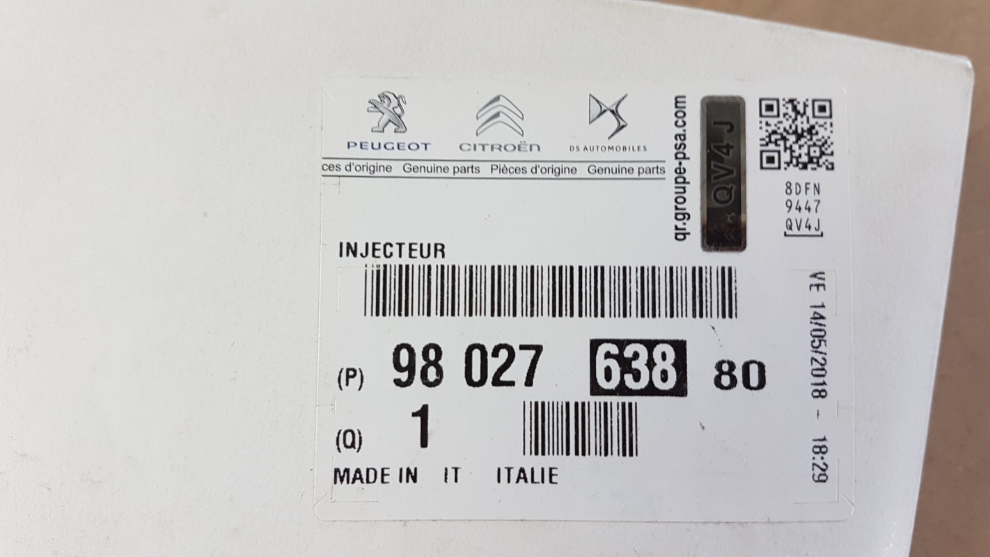 Original PEUGEOT 308 II 508 CITROEN C3 II C4 II 1.6 HDi Injektor 9802763880