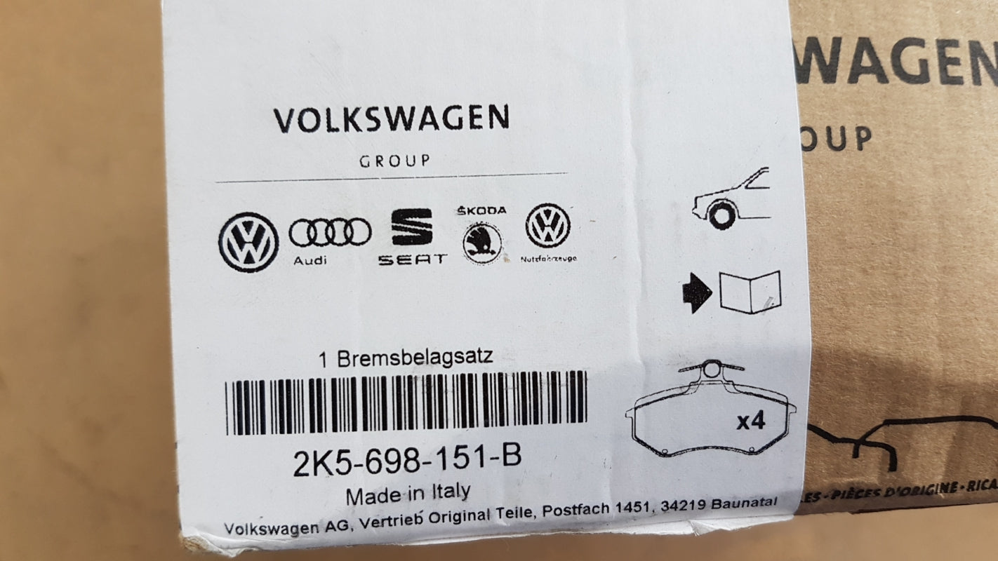 Original VOLKSWAGEN Caddy IV (SB) Bremsbeläge Vorne 2K5698151B