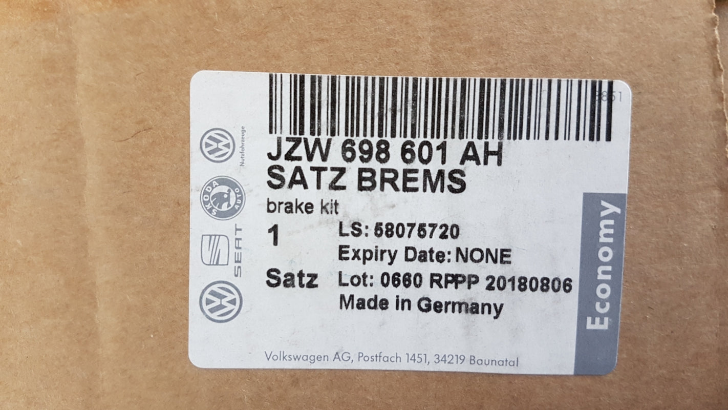 Original SKODA Fabia II (5J) 2 Bremsscheiben + 4 Bremsbeläge JZW698601AH