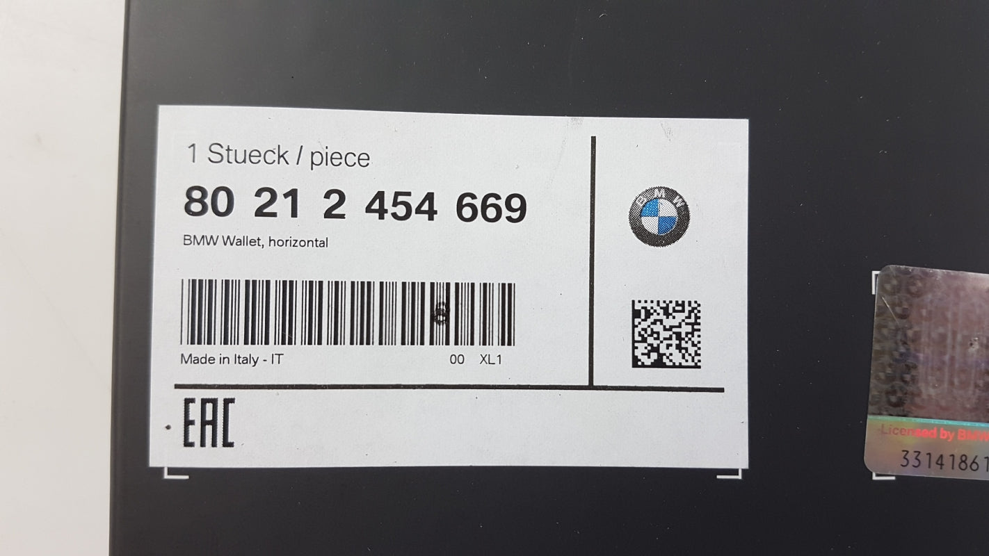 Original BMW Brieftasche Leder Polyester Schwarz 80212454669