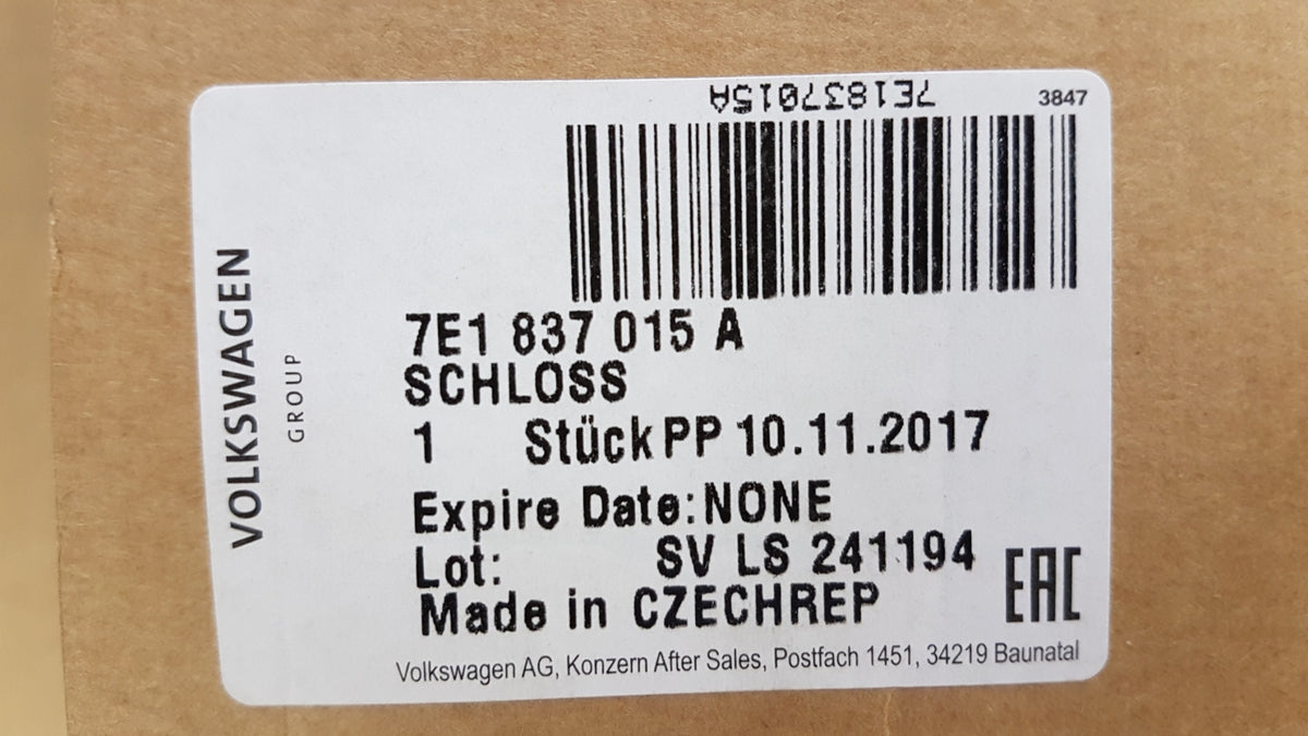 Original OE Volkswagen Türschloss 7E1837015A