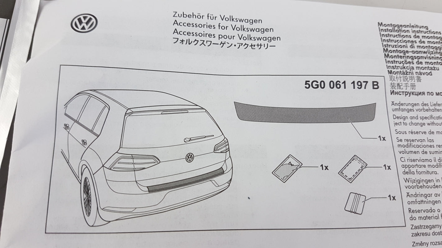 Original OE Volkswagen Schutzfolie 5G0061197B