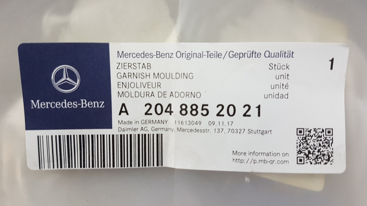 Original OE MERCEDES-BENZ Stoßstangen Zierleiste A2048852021