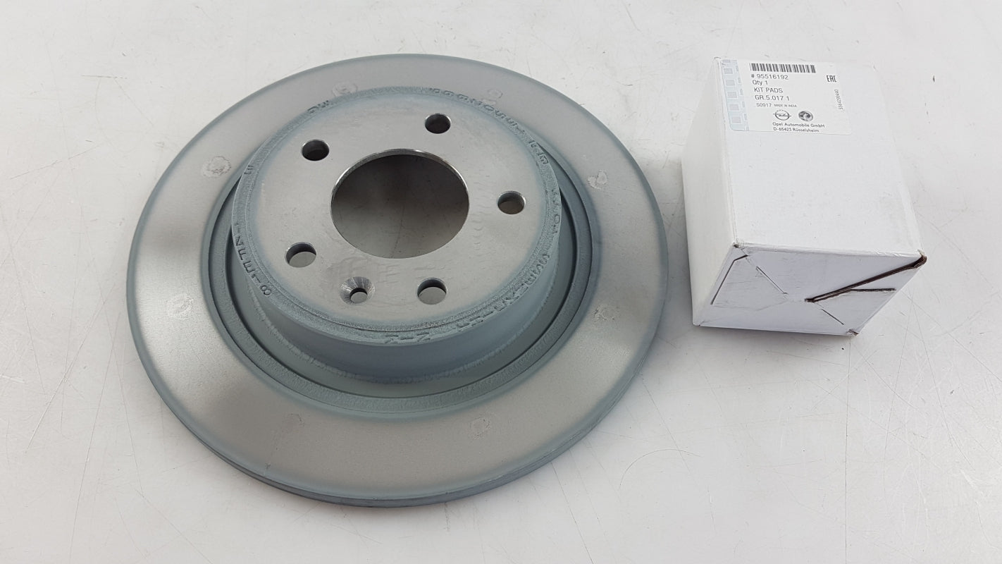 Original OPEL Astra-J Zafira-C 2 Bremsscheiben+4 Bremsbeläge hinten 95516917