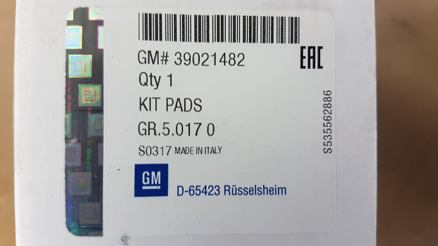 Original OPEL Insignia-A CHEVROLET Malibu Bremsbeläge hinten 39021482