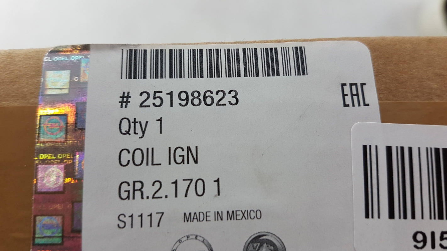 Original OPEL Insignia-A Meriva-B Astra-J Zafira-C Zündspule 25198623