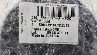 Original OE Volkswagen Emblem Logo 510853617AFOD