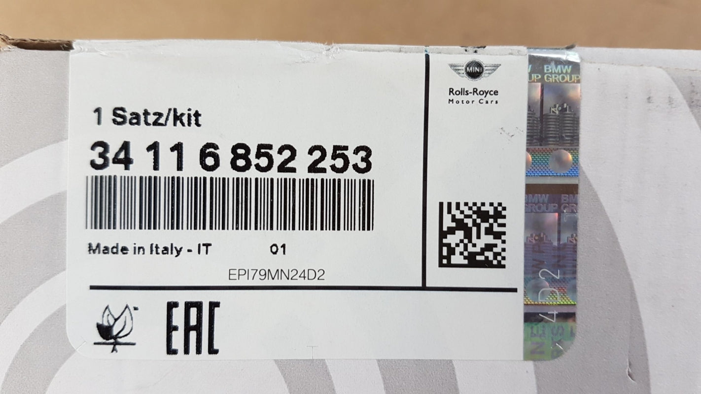 Original BMW X4 F26 X5 E70 E71 E72 F51 F85 Bremsbeläge Satz Vorne 34116852253