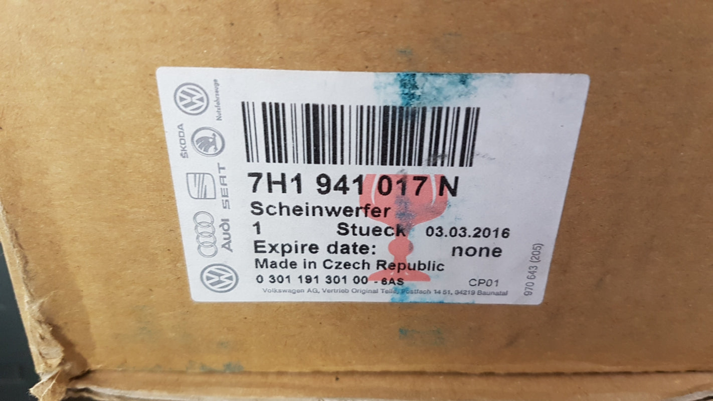 Original VW Transporter T5 Halogen Hauptscheinwerfer Frontlicht links 7H1941017N