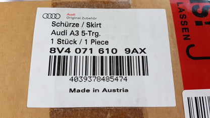 Original AUDI A3 S3 III (8V) Stoßfängerabdeckung 2 st. Grundiert 8V40716109AX