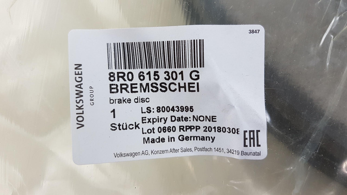 Original AUDI Q5 2012-2017 1x Bremsscheibe Ø 320mm Vorne 2.0 TDI/TFSI 8R0615301G
