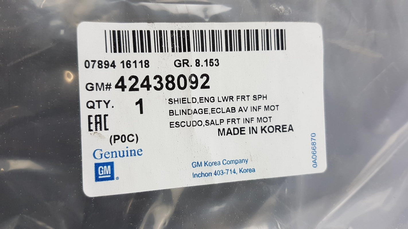 Original OPEL Antara CHEVROLET Captiva C140 Motor Abdeckblech 42438092