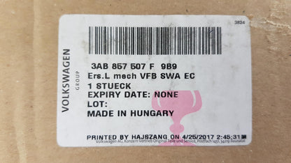 Original VW Passat B7 Außenspiegelgehäuse satinschwarz links 3AB857507F9B9