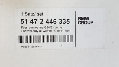 Original BMW 5' G30 G31 F90 M5 Fußmatten Gummimatten Allwetter Vorne 51472446335
