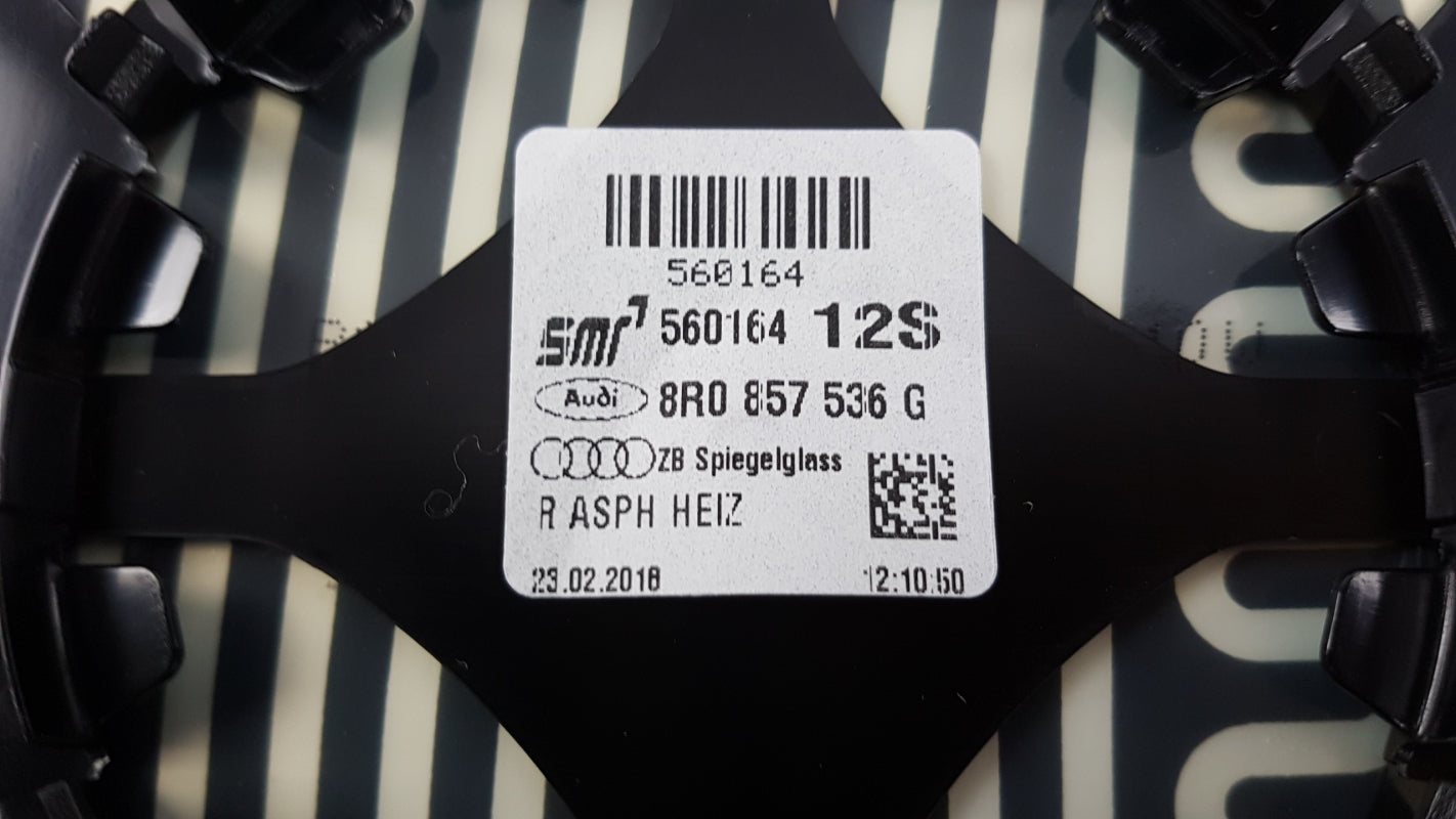 Original AUDI Q5 Q7 Spiegelglas (asphärisch-weitwinkel) Rechts 8R0857536G