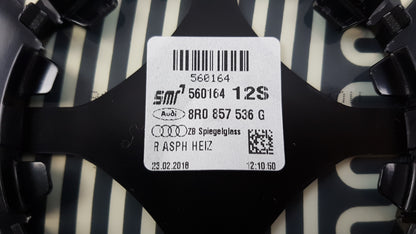 Original AUDI Q5 Q7 Spiegelglas (asphärisch-weitwinkel) Rechts 8R0857536G