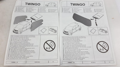 Original RENAULT Twingo III Sonnenschutz 3-teilig Hinten+Heckscheibe 8201497086